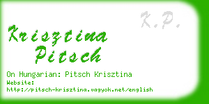 krisztina pitsch business card